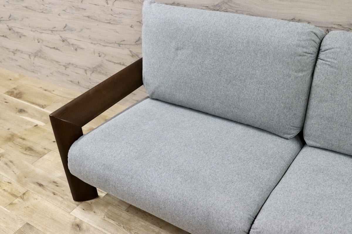 GMFH178○shirakawa / シラカワ レンブラント 2.5人掛けソファ ラブソファ 飛騨家具 ACTUS アクタス オーク無垢材 ファブリック 定価約35万