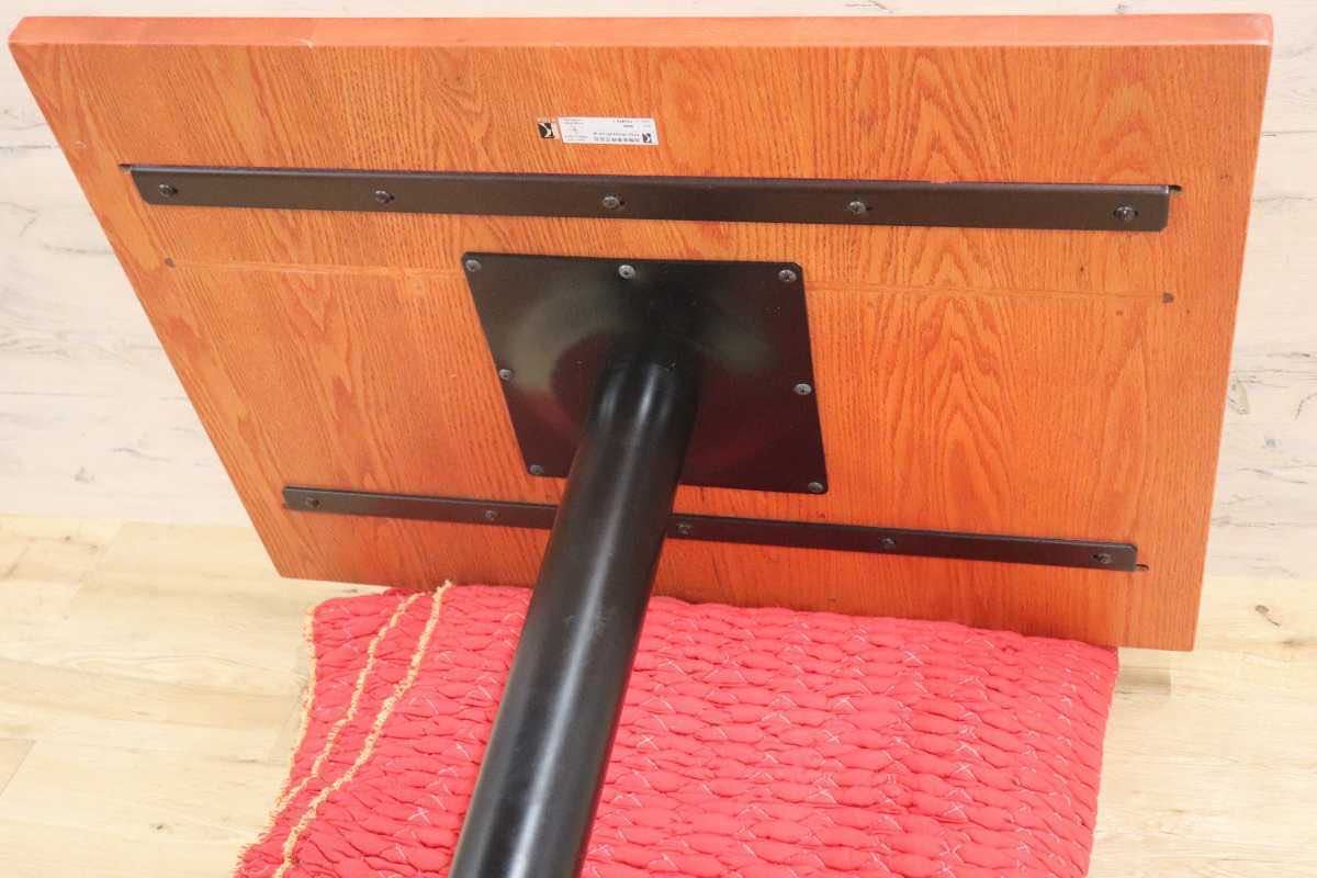 GMFH237F○飛騨産業 / HIDA キツツキ 9981 ダイニングテーブル カフェテーブル 楢材 無垢 インダストリアル 店舗什器 カフェ 飛騨家具