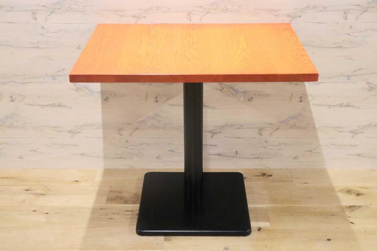 GMFH237I○飛騨産業 / HIDA キツツキ 9981 ダイニングテーブル カフェテーブル 楢材 無垢 インダストリアル 店舗什器 カフェ 飛騨家具