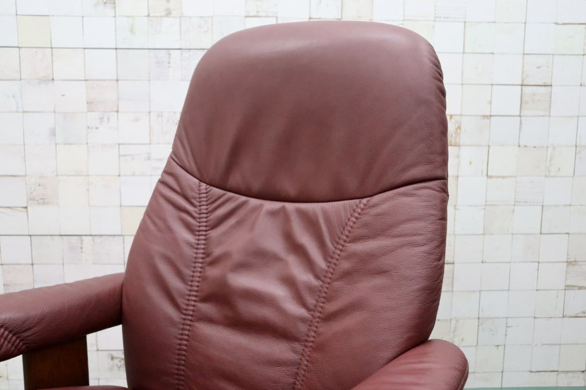 GMFK629○EKORNES / エコーネス コンサル パーソナルチェア リクライニングチェア Sサイズ ワインレッド 本革 北欧 ノルウェー