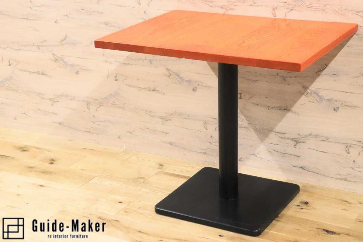 GMFH237S○飛騨産業 / HIDA キツツキ 9981 ダイニングテーブル カフェテーブル 楢材 無垢 インダストリアル 店舗什器 カフェ 飛騨家具