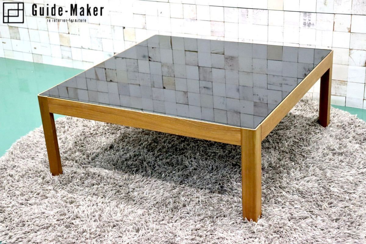 GMFT278○ACTUS / アクタス DALLA ダラ センターテーブル リビングテーブル ローテーブル ブラックガラス