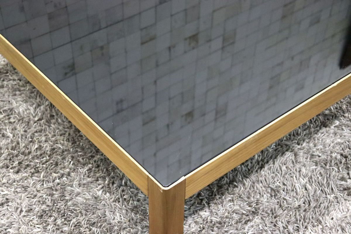 GMFT278○ACTUS / アクタス DALLA ダラ センターテーブル リビングテーブル ローテーブル ブラックガラス