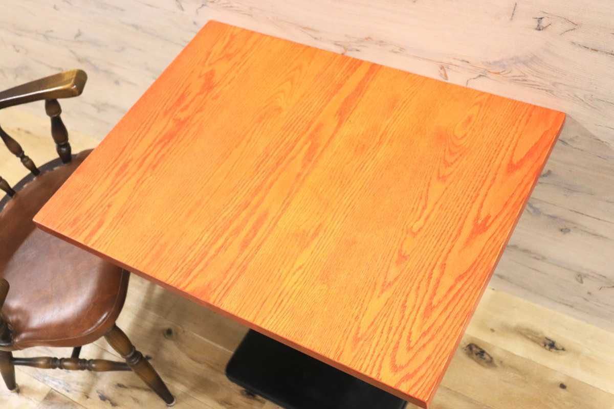 GMFH237T○飛騨産業 / HIDA キツツキ 9981 ダイニングテーブル カフェテーブル 楢材 無垢 インダストリアル 店舗什器 カフェ 飛騨家具