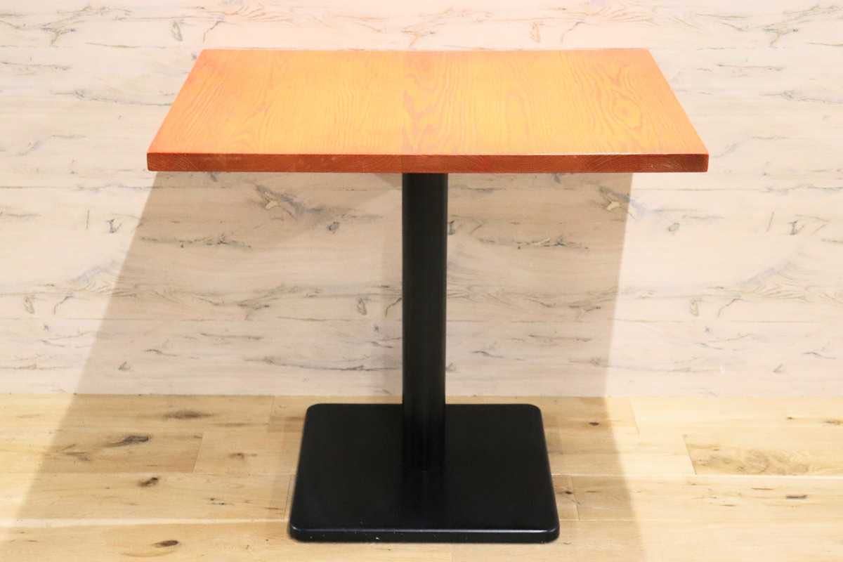 GMFH237X○飛騨産業 / HIDA キツツキ 9981 ダイニングテーブル カフェテーブル 楢材 無垢 インダストリアル 店舗什器 カフェ 飛騨家具