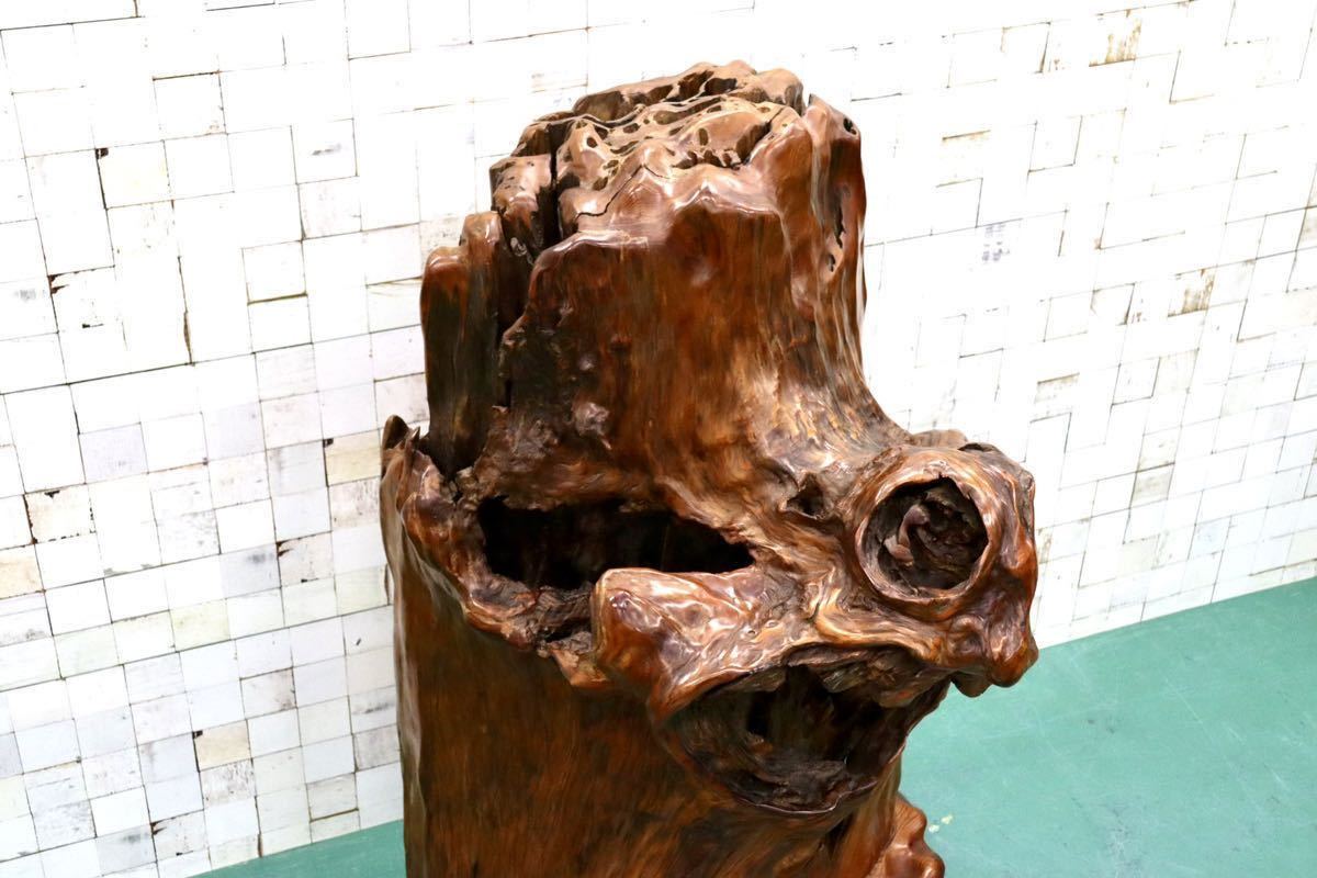 GMFS276○世界遺産屋久杉 無垢 一枚板 衝立 オブジェ 置物 玄関 和室 座敷 伝統工芸 うるし塗り 希少 重厚 定価約400万