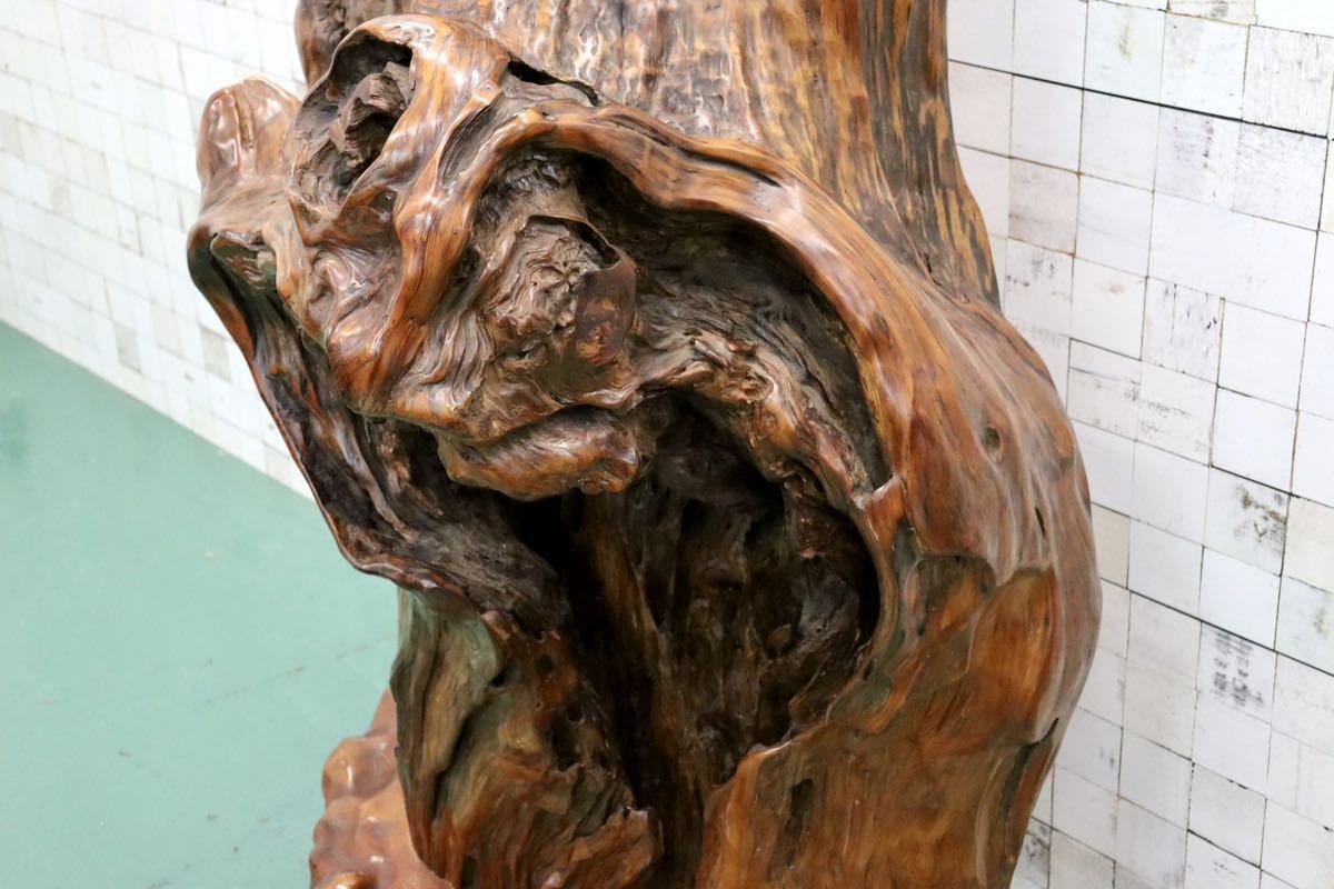 GMFS276○世界遺産屋久杉 無垢 一枚板 衝立 オブジェ 置物 玄関 和室 座敷 伝統工芸 うるし塗り 希少 重厚 定価約400万