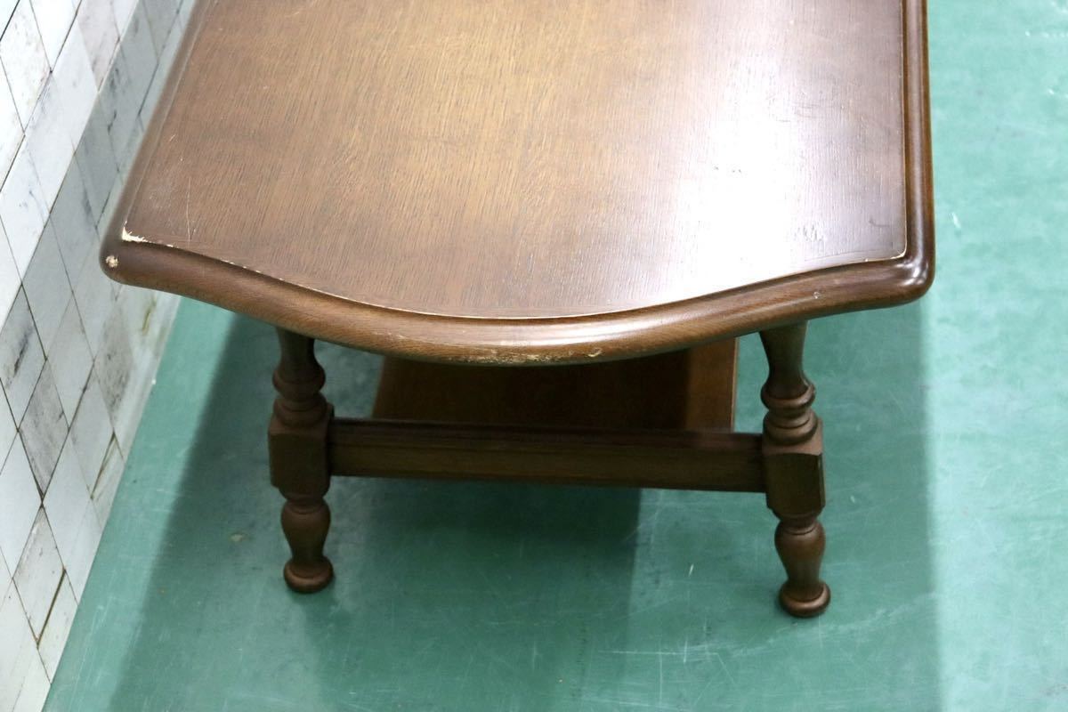 GMFT369○飛騨産業 / HIDA 穂高 キツツキ センターテーブル リビングテーブル コーヒーテーブル 応接 楢材 カントリー アンティーク調