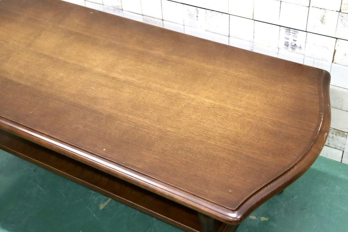 GMFT369○飛騨産業 / HIDA 穂高 キツツキ センターテーブル リビングテーブル コーヒーテーブル 応接 楢材 カントリー アンティーク調