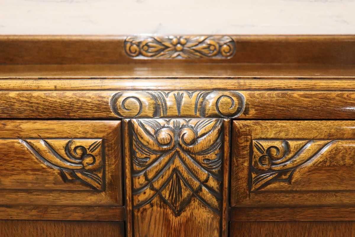 GMFN253○西洋 アンティーク サイドボード リビングボード キャビネット 飾り台 収納家具 彫刻 クラシック ヨーロピアン 輸入家具