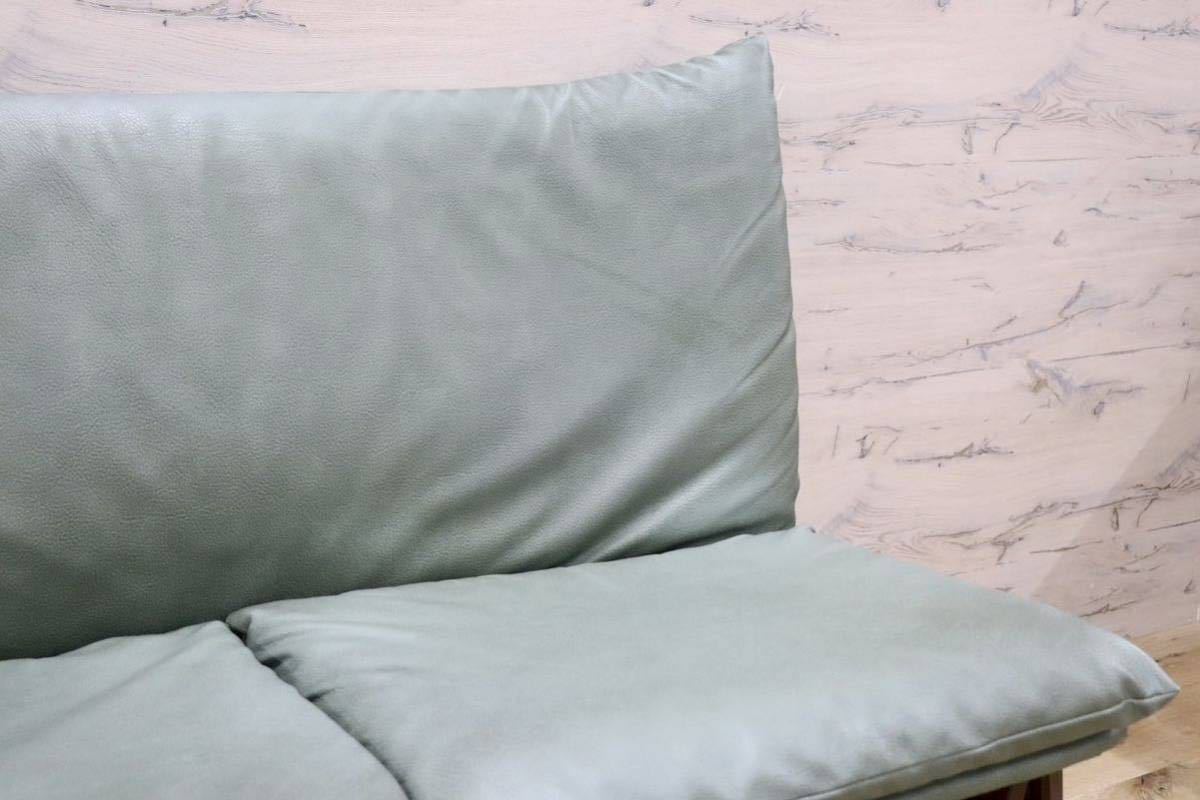 GMFN265○シラカワ / shirakawa 2人掛けソファ ラブソファ 長椅子 合皮 楢材 飛騨家具 モダン 定価約16万