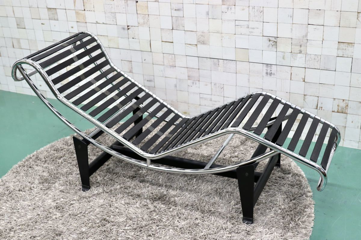 GMFK661○ ル・コルビュジエ LC4 シェーズロング ハラコ イタリア製 ヴィンテージ デザイナーズ 家具 約30万 リプロダクト