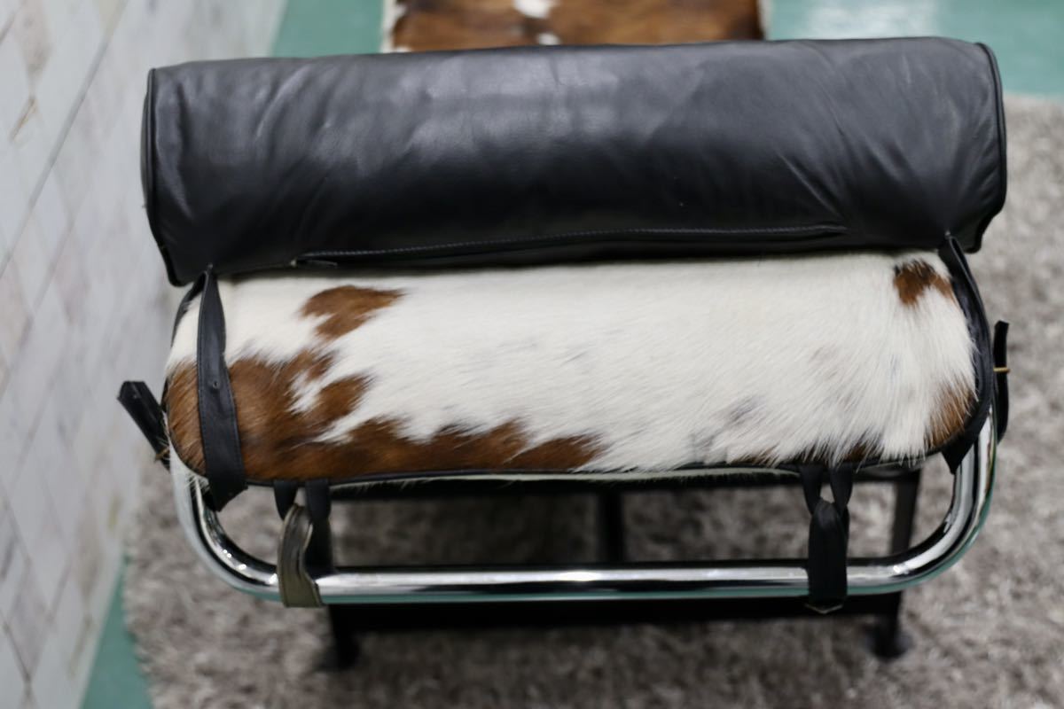 GMFK661○ ル・コルビュジエ LC4 シェーズロング ハラコ イタリア製 ヴィンテージ デザイナーズ 家具 約30万 リプロダクト