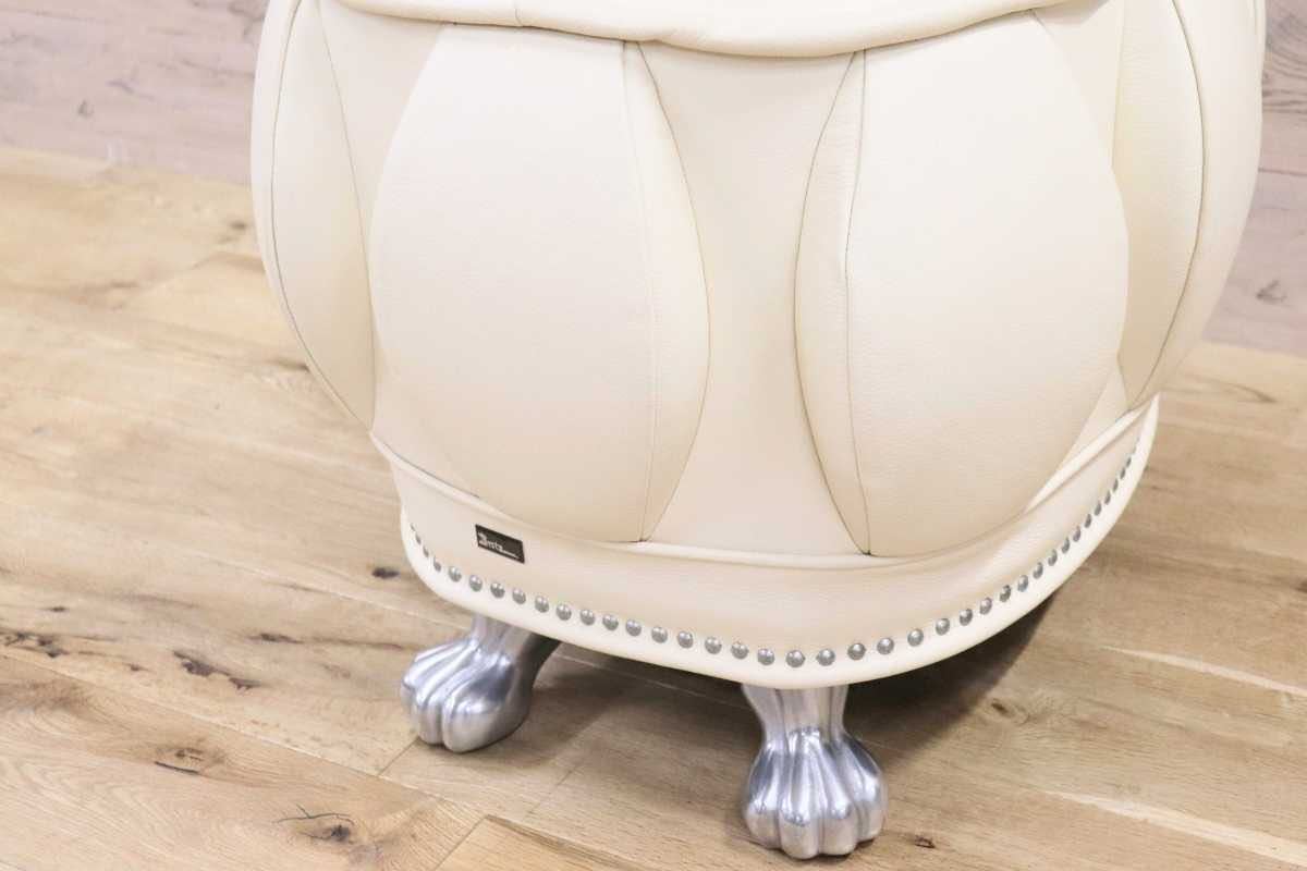 GMFH306B○Bretz / ブレッツ イージーチェア ラッキー ダイニングチェア ユーロカーサ取扱い ハイバック 総革 アイボリー ドイツ 希少