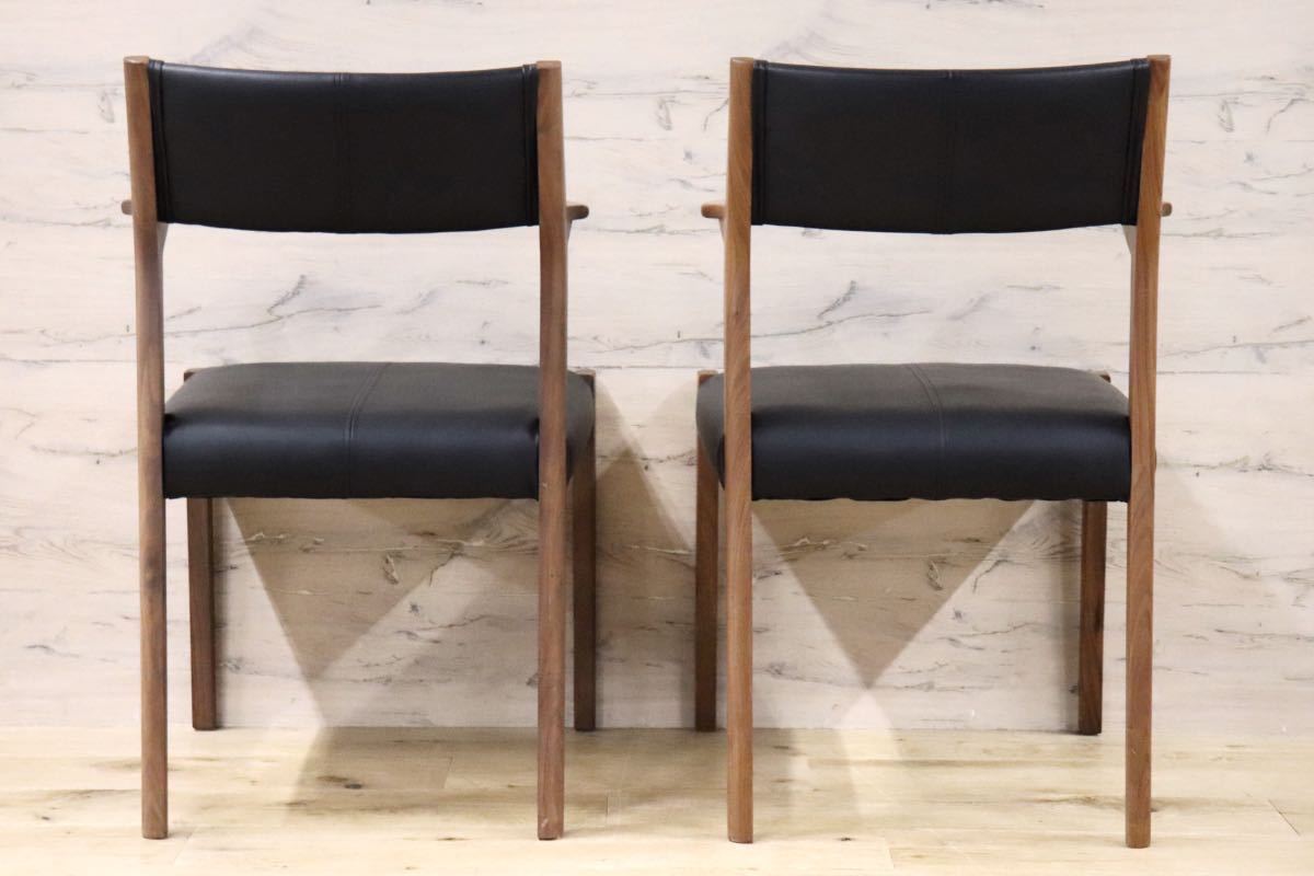 GMFN260A○ダイニングチェア 椅子 2脚セット アッシュ材 合皮 北欧スタイル 定価約7万