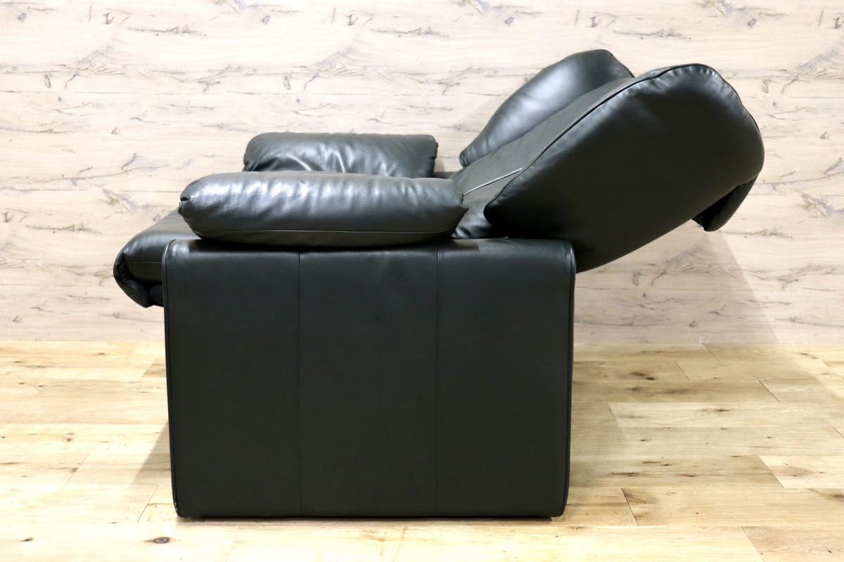 GMFH313A○erpo / エルポ Atlanta アトランタ 1人掛けソファ リクライニングソファ 総革 深緑 ドイツ フランスベッド 定価約38万