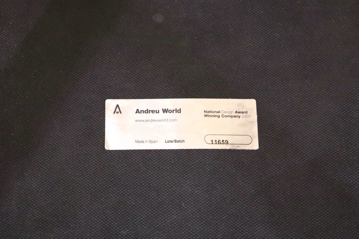 GMFN236○Andreu World / アンドリュー ワールド ダイニングチェア 椅子 ハイバック カバーリング ブルー 2脚セット スペイン製