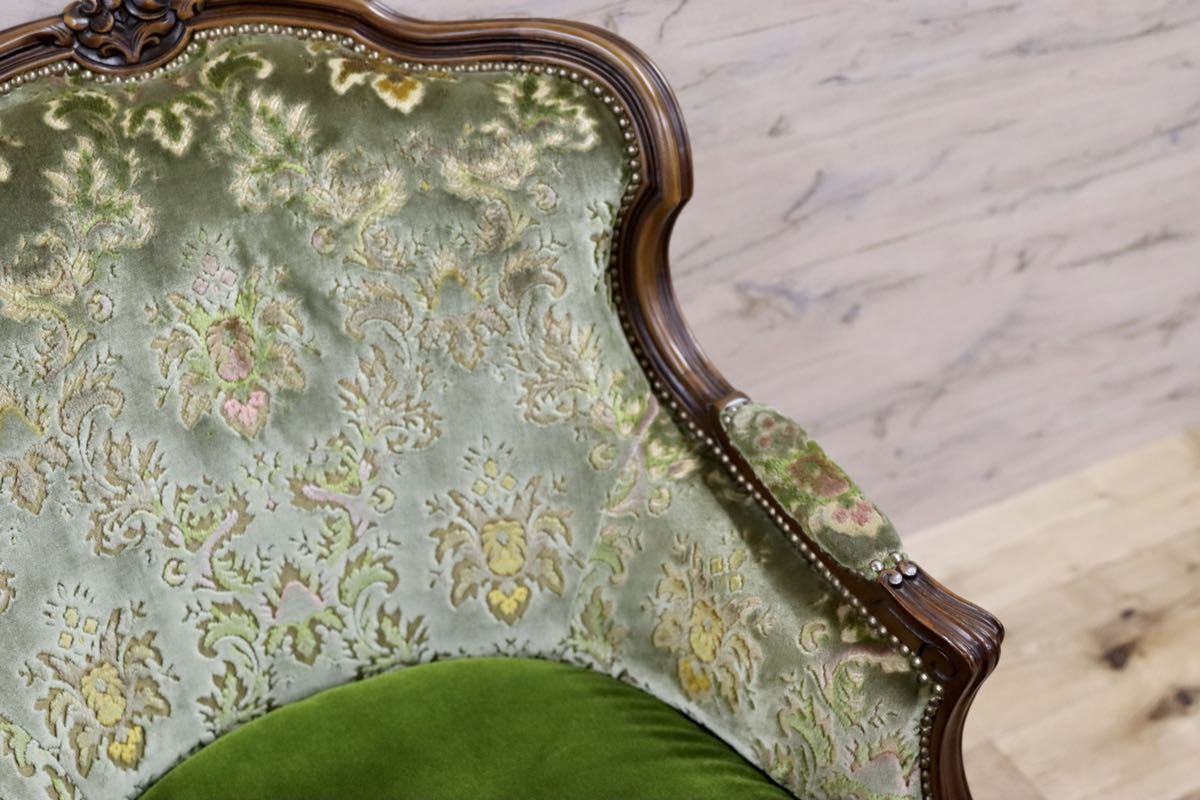 GMFT314A○domani / ドマーニ ルイXV 1人掛けソファ シングルソファ アームソファ クラシック エレガント 定価約54万 廃番 美品