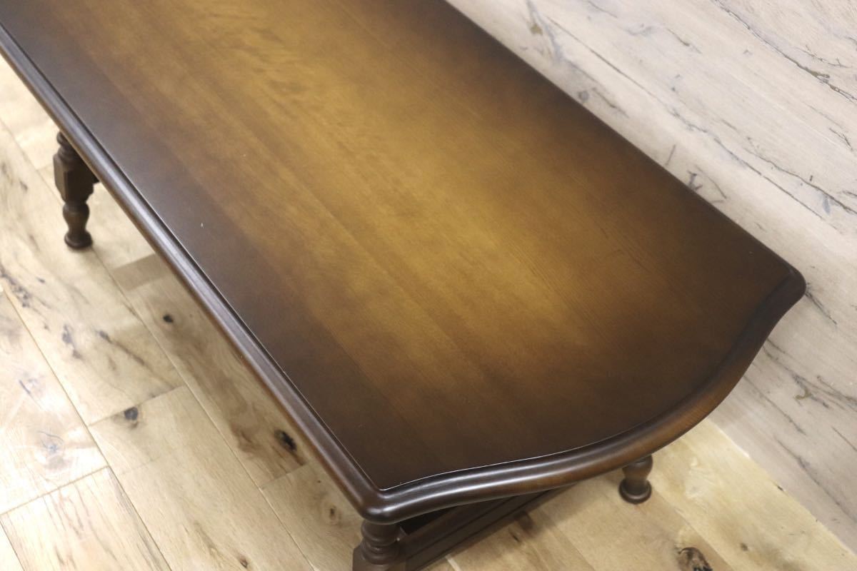 GMFN258○飛騨産業 / HIDA キツツキ 穂高 センターテーブル リビングテーブル コーヒーテーブル 無垢材 応接 カントリー 定価約9万