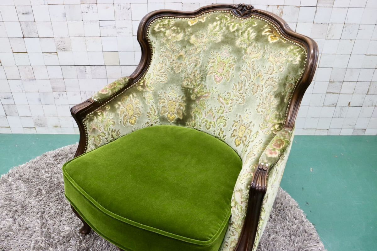 GMFT314B○domani / ドマーニ ルイXV 1人掛けソファ シングルソファ アームソファ クラシック エレガント 定価約54万 廃番 美品