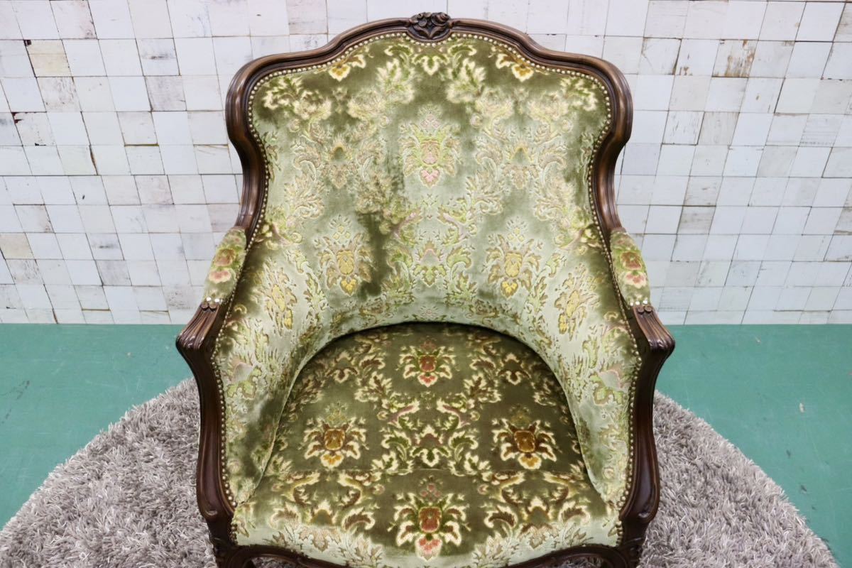 GMFT314B○domani / ドマーニ ルイXV 1人掛けソファ シングルソファ アームソファ クラシック エレガント 定価約54万 廃番 美品