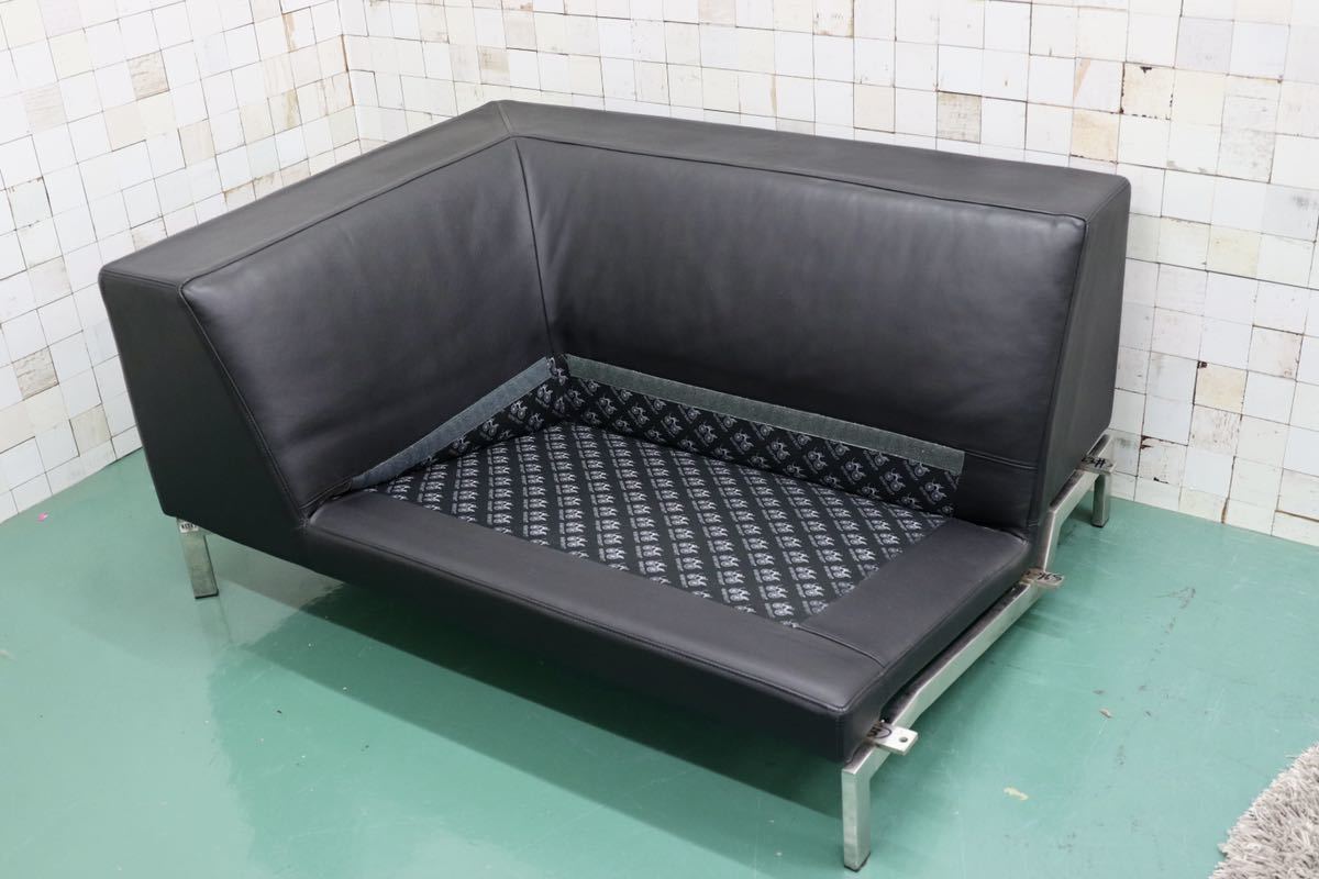 GMFO15○eilersen / アイラーセン ORION SOFA オリオンソファ 黒総革 3人掛けソファ トリプルソファ 北欧 デンマーク ACTUS 約130万 展示品※発送不可