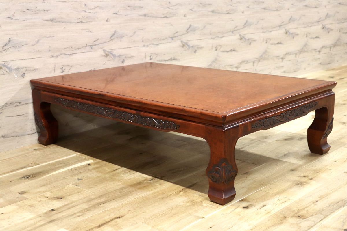 GMFK571○モリシゲ / MORISHIGE 海潮 かいちょう 座卓 座敷机 ローテーブル センターテーブル 座敷 和室 樺材 漆塗り 定価約30万