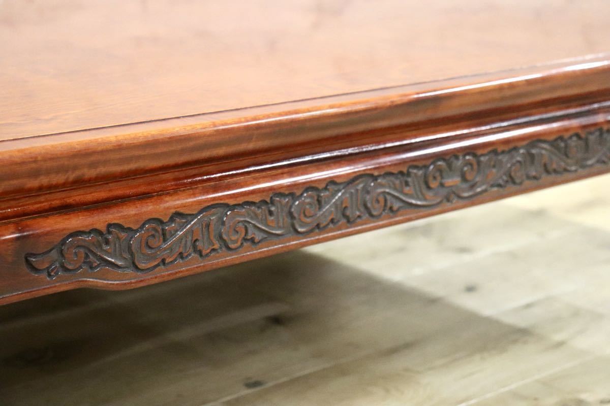 GMFK571○モリシゲ / MORISHIGE 海潮 かいちょう 座卓 座敷机 ローテーブル センターテーブル 座敷 和室 樺材 漆塗り 定価約30万