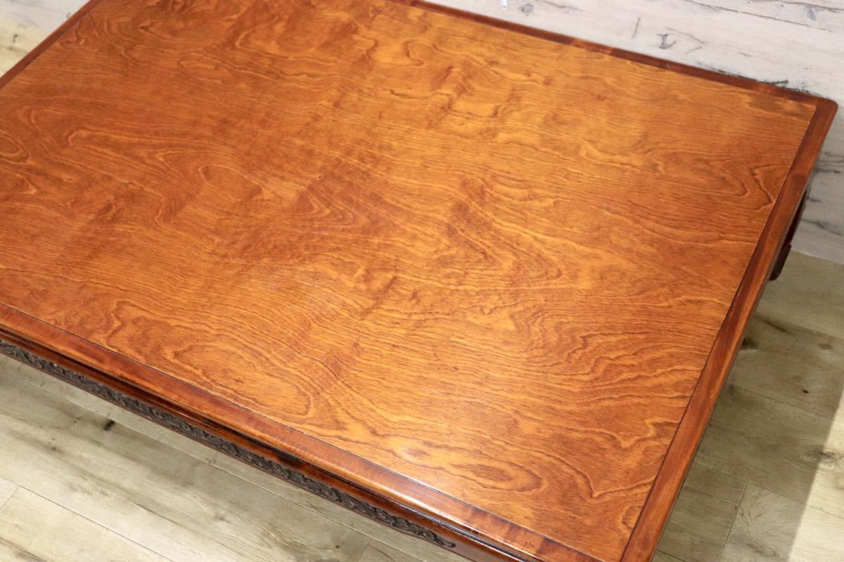 GMFK571○モリシゲ / MORISHIGE 海潮 かいちょう 座卓 座敷机 ローテーブル センターテーブル 座敷 和室 樺材 漆塗り 定価約30万