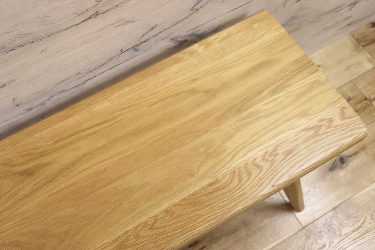 GMFK690○大川家具 RIVER リバー ダイニングベンチ 食卓ベンチ ベンチ 長椅子 オーク材 無垢 ナチュラル 北欧スタイル 展示品