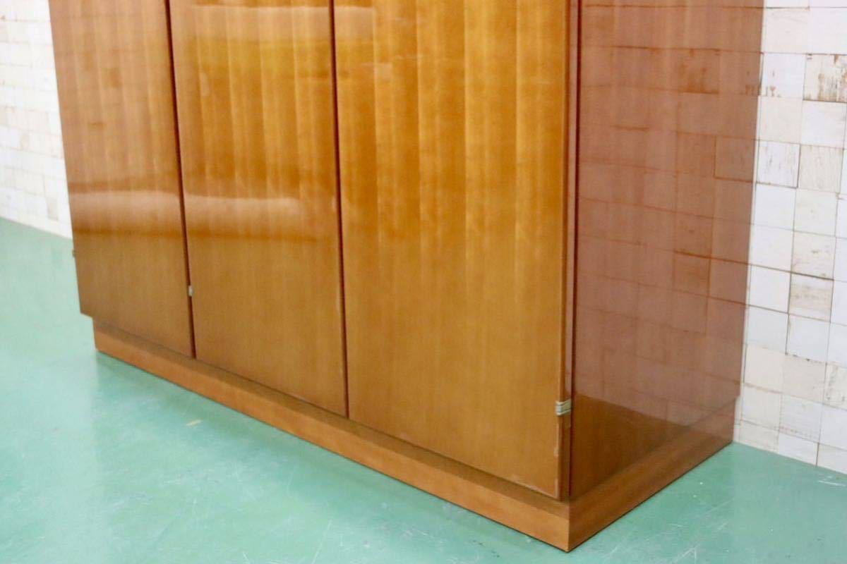 GMFS267○府中家具 ワードローブ クローゼット 整理箪笥 洋服タンス 収納家具 チェリー材 桐 最高級 モダン 展示品