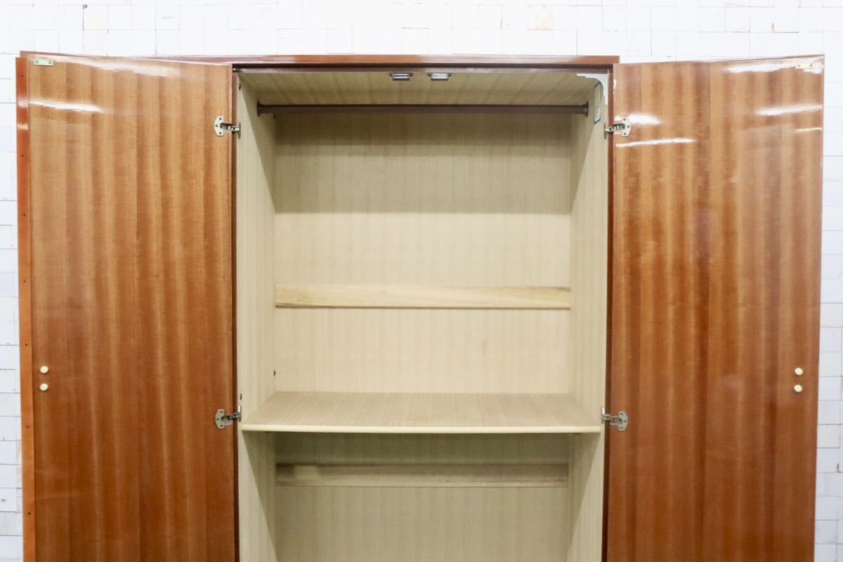 GMFS267○府中家具 ワードローブ クローゼット 整理箪笥 洋服タンス 収納家具 チェリー材 桐 最高級 モダン 展示品
