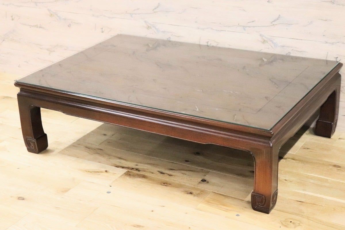 GMFK734○座卓 センターテーブル ローテーブル 和室 座敷 客間 座敷机 テーブル 杉本作 作家作品 唐木 紫壇 展示品