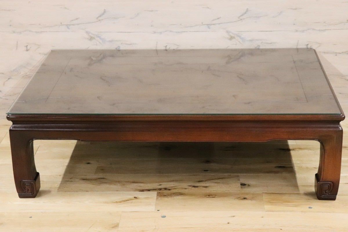 GMFK734○座卓 センターテーブル ローテーブル 和室 座敷 客間 座敷机 テーブル 杉本作 作家作品 唐木 紫壇 展示品