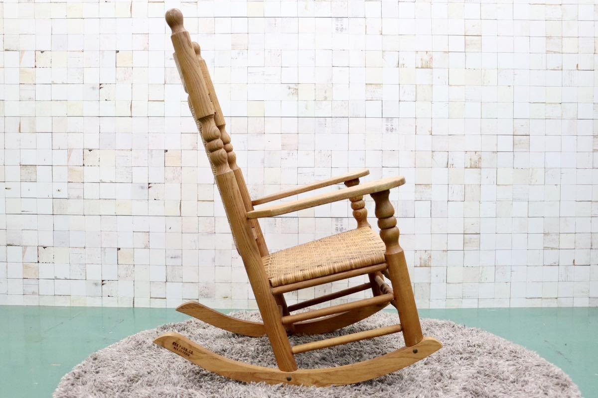 GMFH345○REX furniture / レックス ファニチャー アメリカ製 ロッキングチェア 揺り椅子 無垢 オーク材 カントリー ノスタルジック