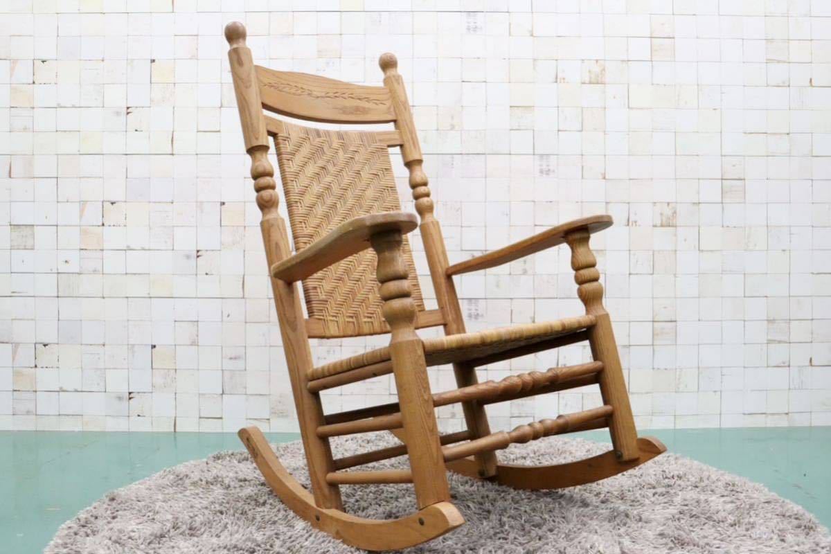 GMFH345○REX furniture / レックス ファニチャー アメリカ製 ロッキングチェア 揺り椅子 無垢 オーク材 カントリー ノスタルジック
