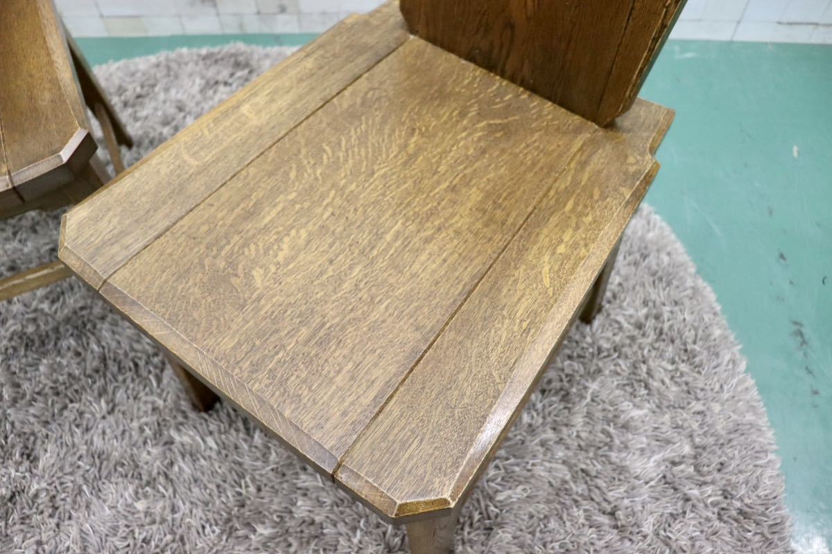 GMFH340○ダイニングチェア 食卓椅子 アームレスチェア 2脚セット カントリー オーク材 無垢 検)神戸家具 永田良介