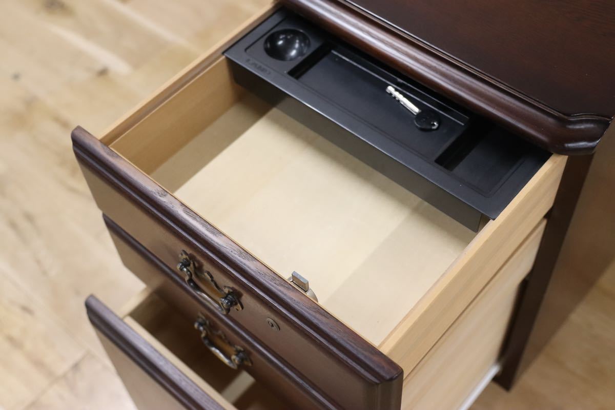 GMFS303A○東海家具 静岡家具 デスクワゴン サイドワゴン デスクキャビネット 袖机 楢材 レトロ カントリー 書斎 オフィス 家具