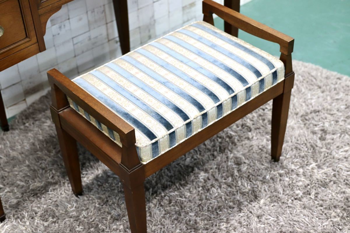 GMFS339○DREXEL HERITAGE / ドレクセルヘリテイジ トライユン 鏡台 ドレッサー&スツール マホガニー クラシック 希少 定価約52万