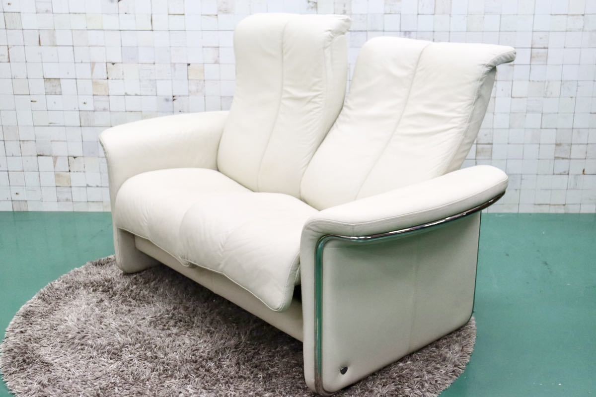 GMFK744○EKORNES / エコーネス レジェンド リクライニングソファ 2人掛けソファ ハイバック 本革 北欧家具 ノルウェー 定価約63万