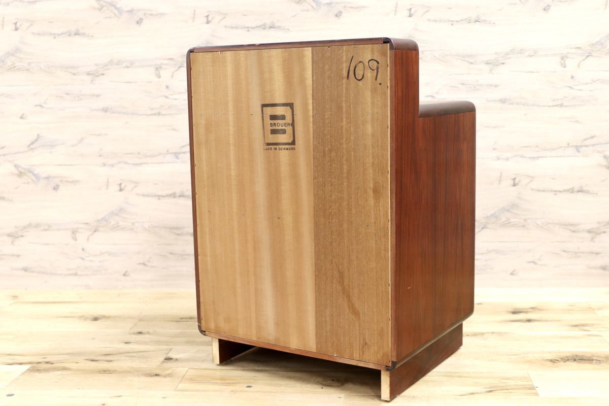 GMFK764A○BROUER コーナーキャビネット サイドキャビネット 北欧 デンマーク 希少 ヴィンテージ ローズウッド材 リビング収納 書斎