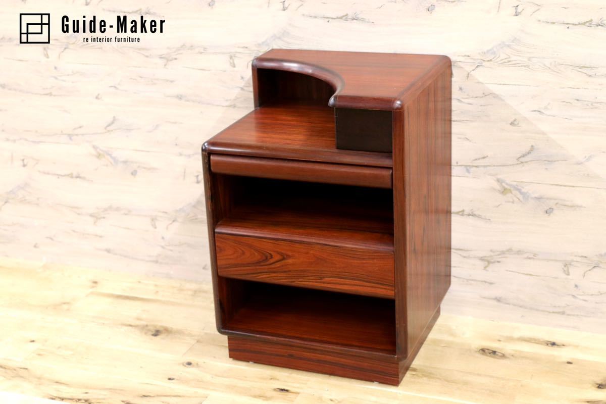 GMFK764A○BROUER コーナーキャビネット サイドキャビネット 北欧 デンマーク 希少 ヴィンテージ ローズウッド材 リビング収納 書斎