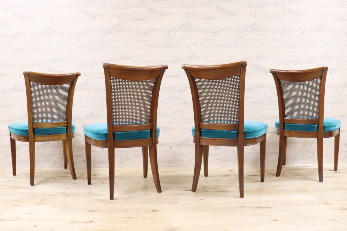 GMFT408○DREXEL HERITAGE / ドレクセルヘリテイジ FRANCESCA フランチェスカ ダイニングチェア 椅子 4脚セット 定価約83万 リペア済み