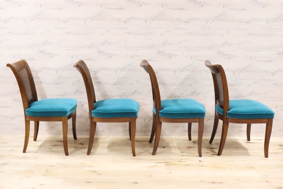 GMFT408○DREXEL HERITAGE / ドレクセルヘリテイジ FRANCESCA フランチェスカ ダイニングチェア 椅子 4脚セット 定価約83万 リペア済み