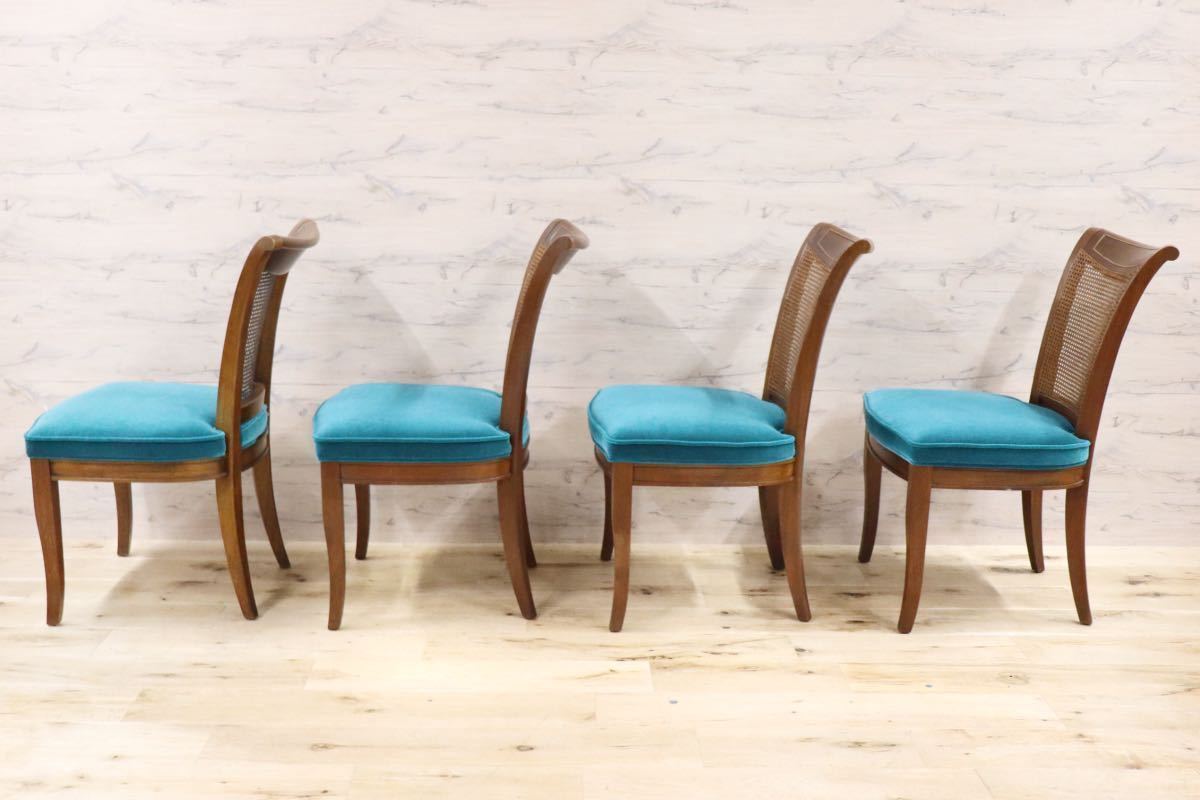 GMFT408○DREXEL HERITAGE / ドレクセルヘリテイジ FRANCESCA フランチェスカ ダイニングチェア 椅子 4脚セット 定価約83万 リペア済み