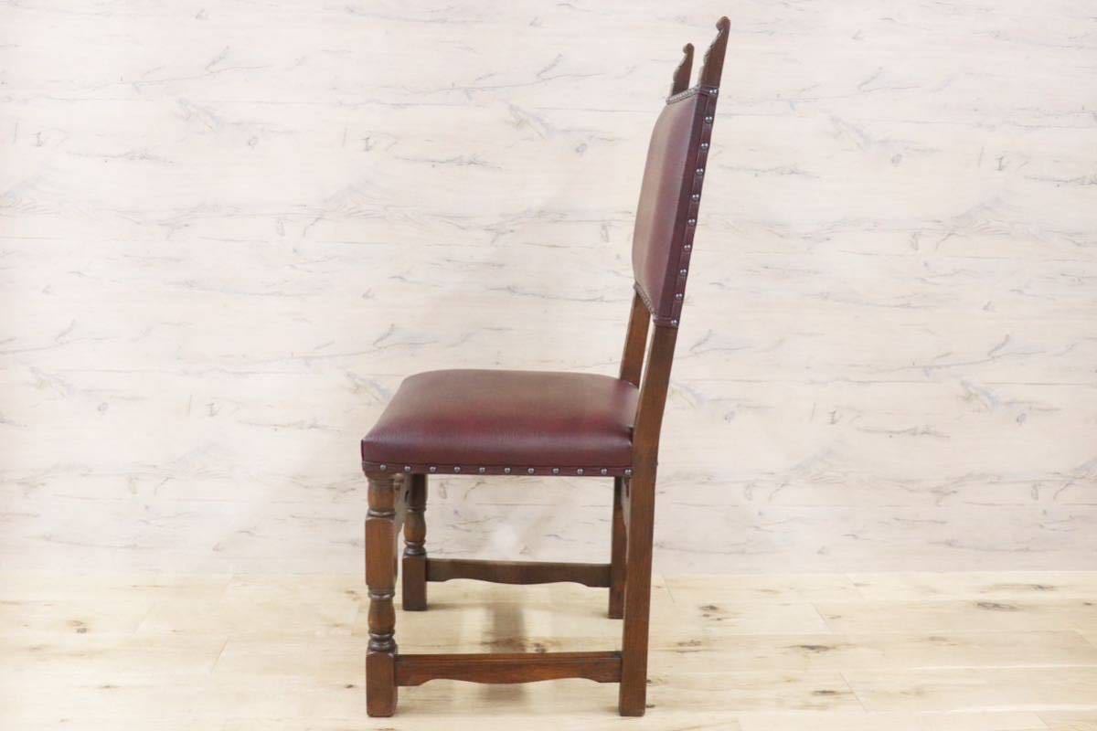 GMFH400○イギリス ヴィンテージ ダイニングチェア アームレスチェア 椅子 クラシカル アンティーク 定価約9.2万 展示品