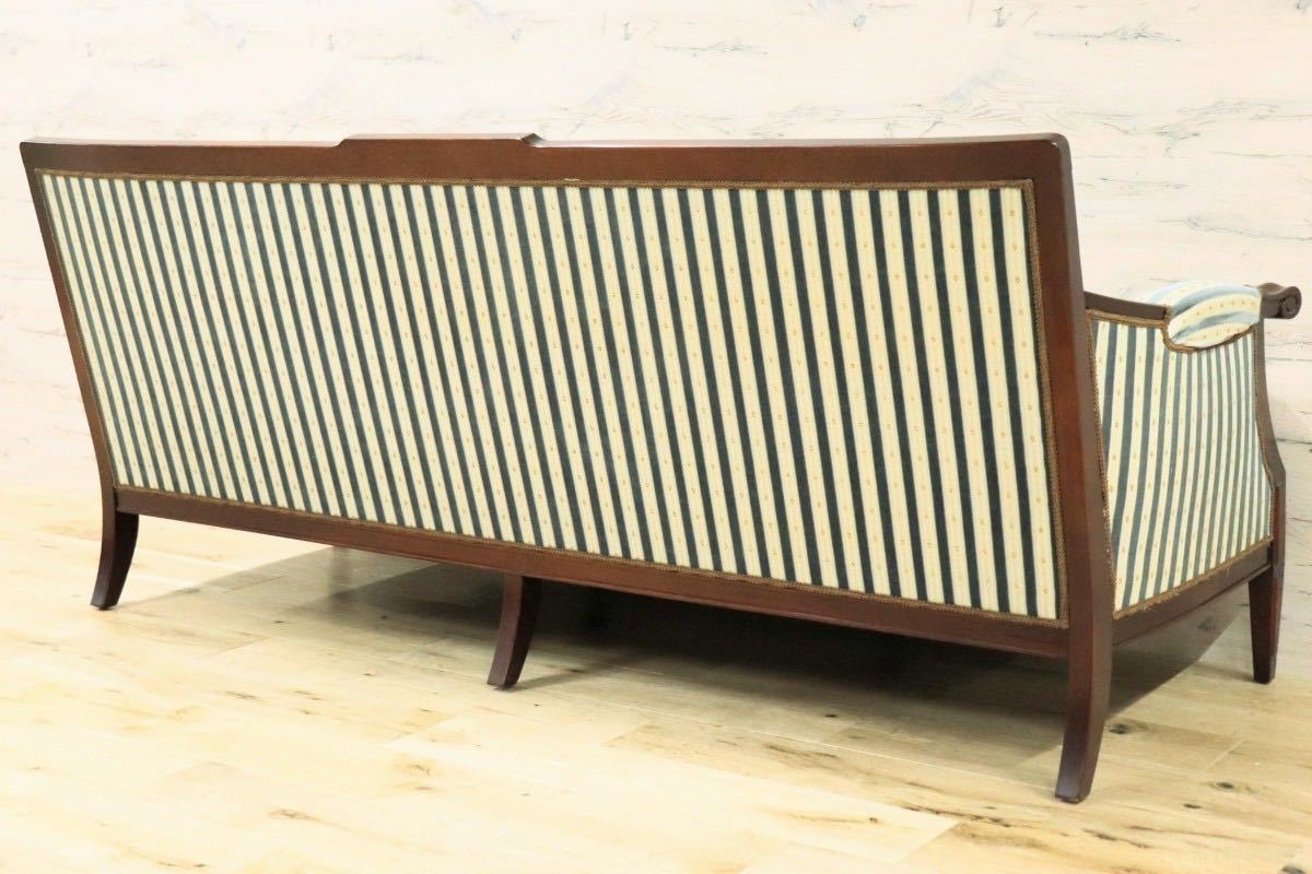 GMFH384A○メープル不二屋 3人掛けソファ トリプルソファ ロビーソファ 長椅子 ヨーロピアン ファブリック 神戸洋家具 定価約60万