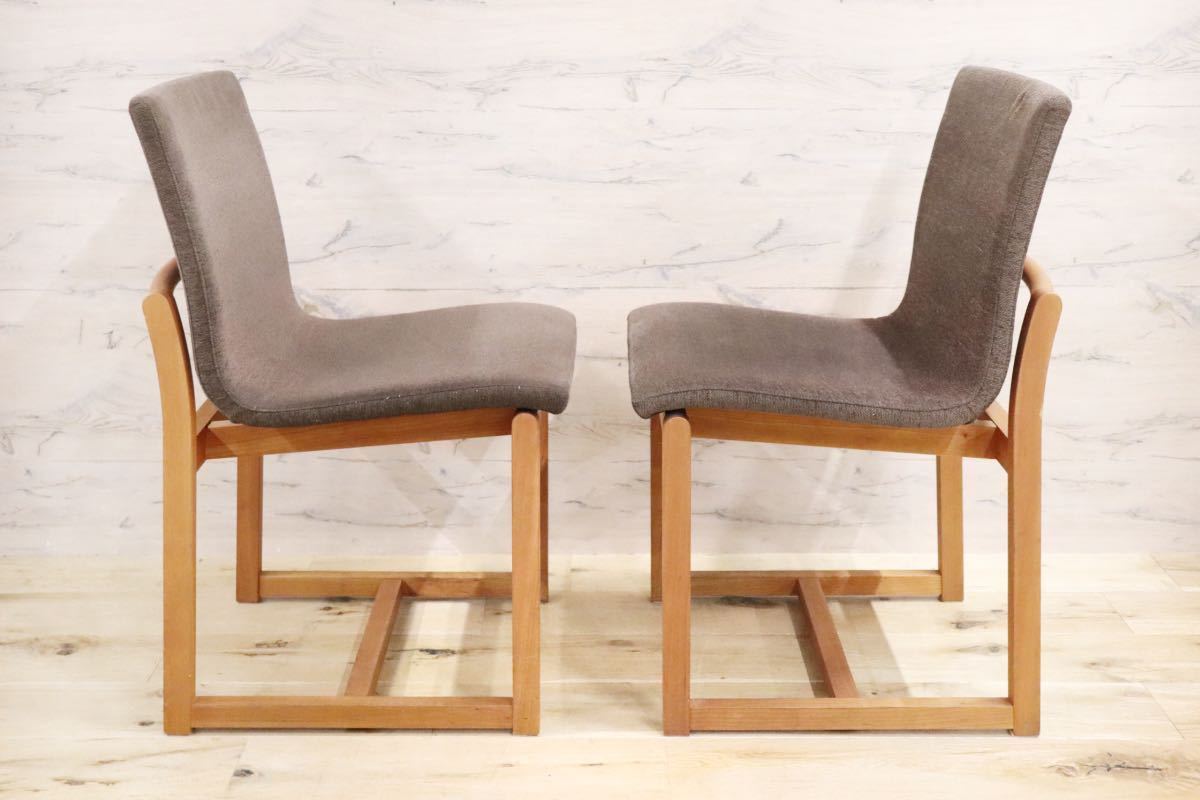 GMFS344A○平田椅子製作所 アネット ダイニングチェア 椅子 2脚セット チェリー材 無垢 北欧スタイル 定価約10万円