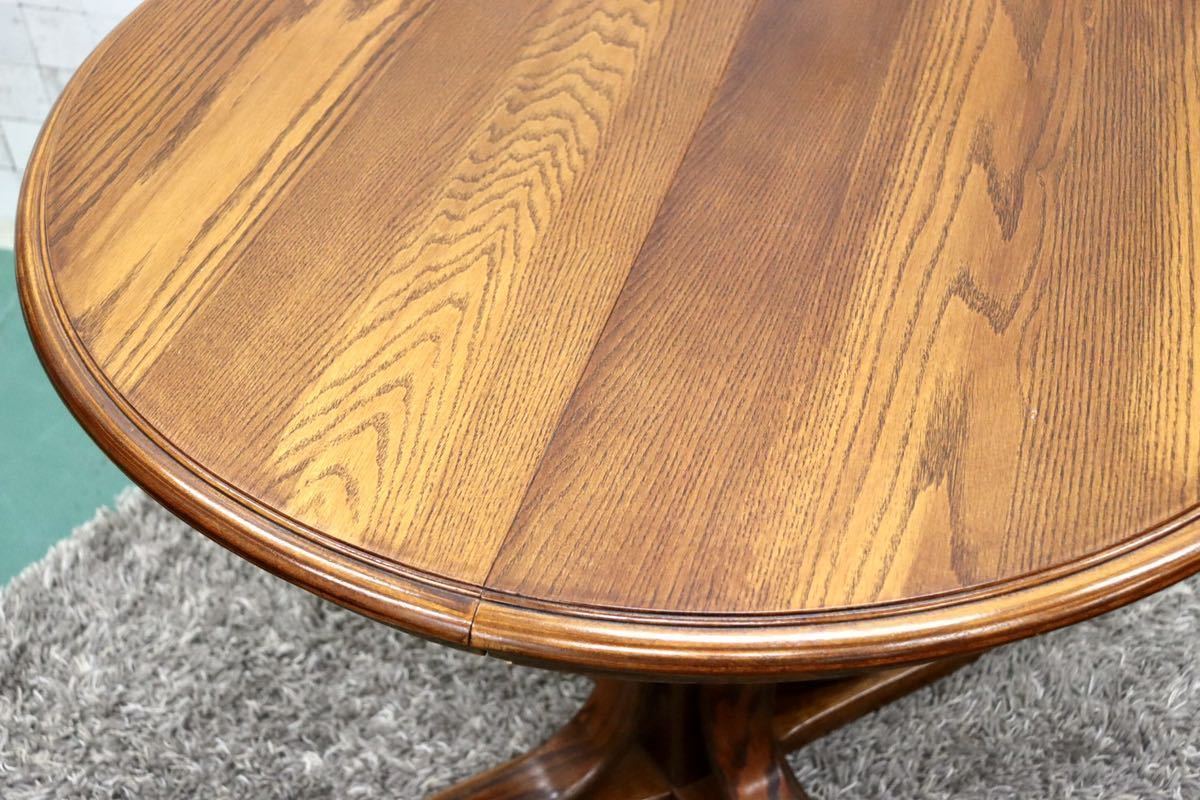 GMFT443○Shin Lee / シンリー ダイニングテーブル ラウンドテーブル 丸テーブル 食卓テーブル レッドオーク材 カントリー IDC大塚家具