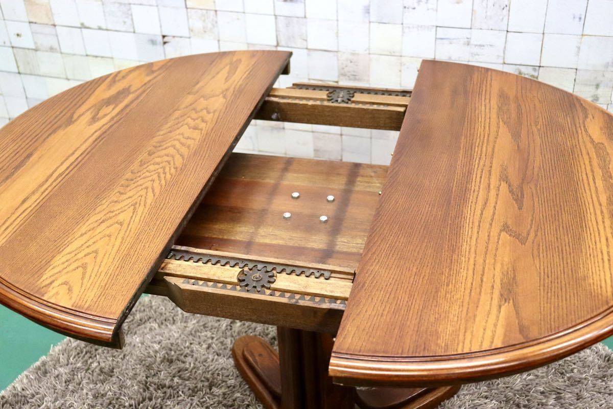 GMFT443○Shin Lee / シンリー ダイニングテーブル ラウンドテーブル 丸テーブル 食卓テーブル レッドオーク材 カントリー IDC大塚家具